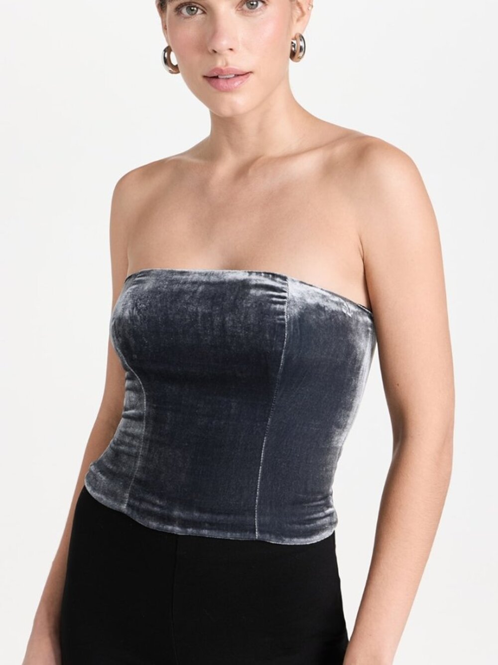 REFORMATION Giorgia velvet strapless top NWT Various Sizes - Picture 2 of 9